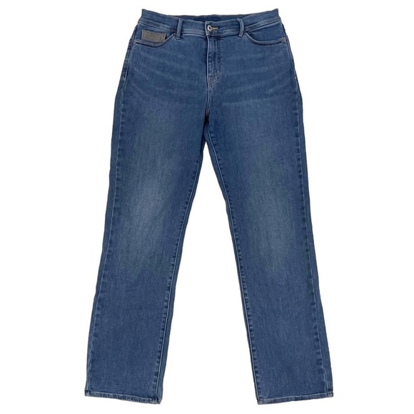 Levi's 512 Perfectly Slimming Straight Leg Blue Wash Jeans - Picture 2 of 16